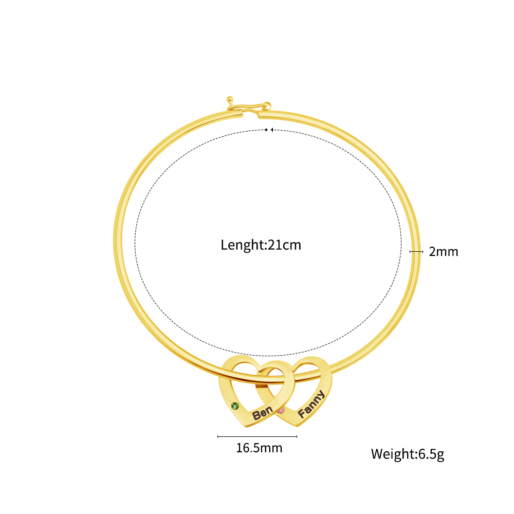 Valentine's Day Gift - Engraved Heart Bracelet/Necklace