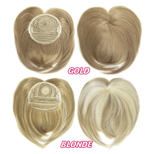 HOT SALE🔥 45% OFF|SHORT NATURAL  HAIR TOPPERS With Bangs