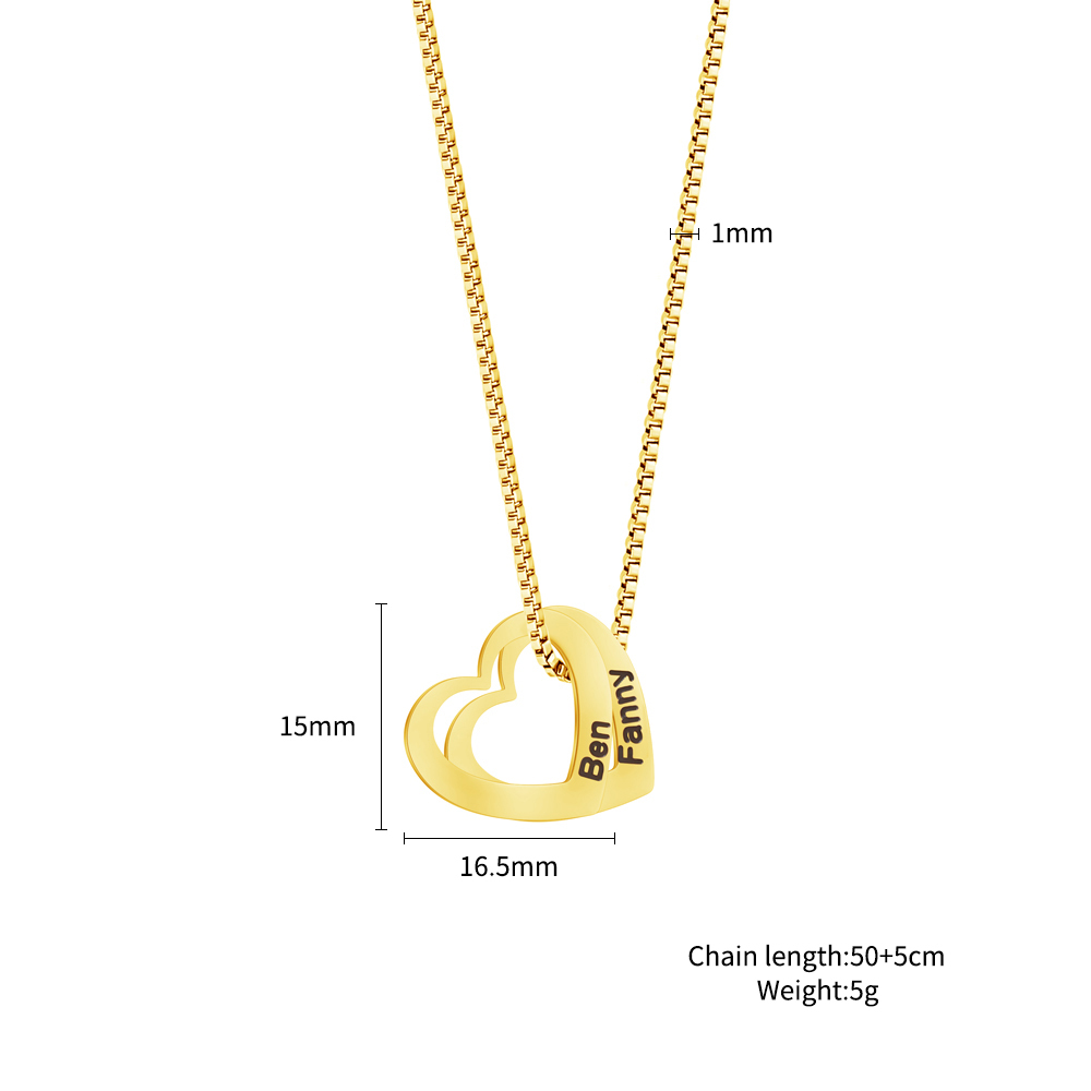 Valentine's Day Gift - Engraved Heart Bracelet/Necklace