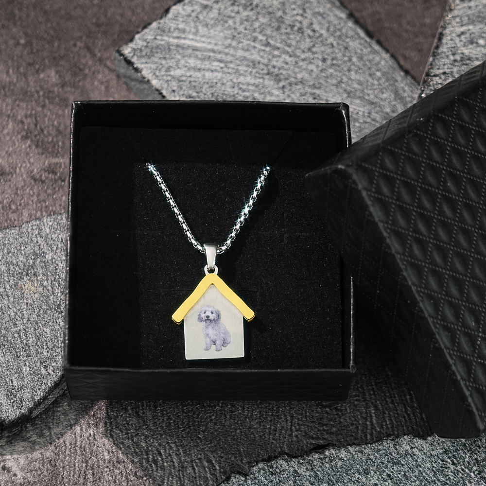 Pet House Photo Necklace 🐾