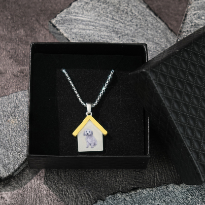 Pet House Photo Necklace 🐾