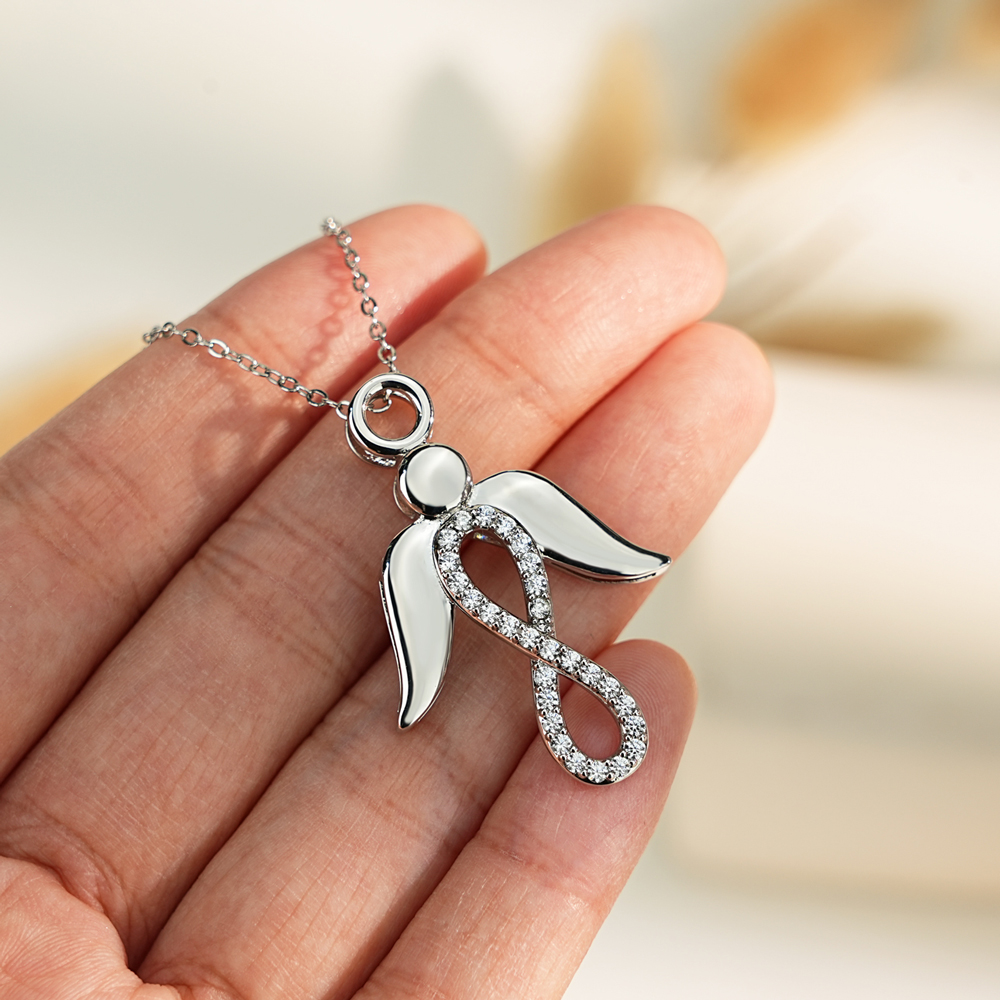 Valentine’s Day Angel Wings Infinity Necklace