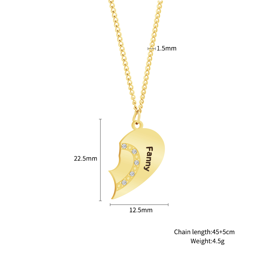 Valentine's Day Gift - Personalized Asymmetric Love Necklace