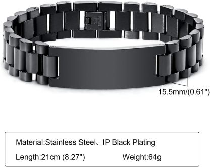 Personalized Picture Bracelet for Dad - Free Engraved Customized Photo Bracelets,Hypoallergenic Stainless Steel Adjustable Wristband,Trendy Custom Engraving Photo/Text/Name Bracelet Jewelry for Men