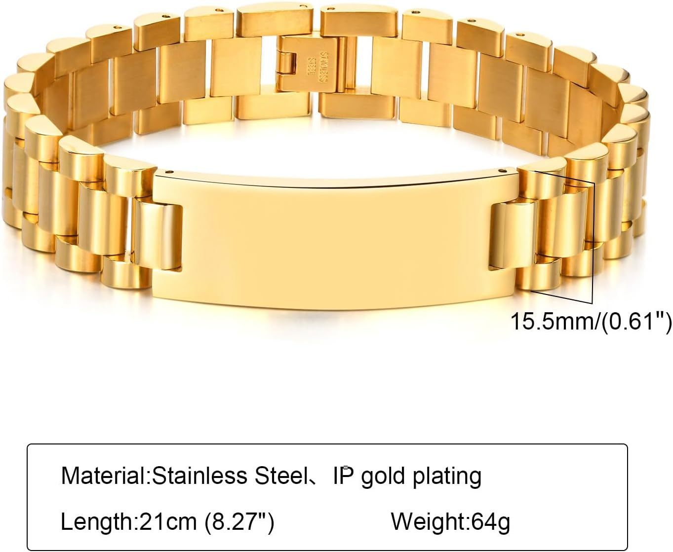 Personalized Picture Bracelet for Dad - Free Engraved Customized Photo Bracelets,Hypoallergenic Stainless Steel Adjustable Wristband,Trendy Custom Engraving Photo/Text/Name Bracelet Jewelry for Men