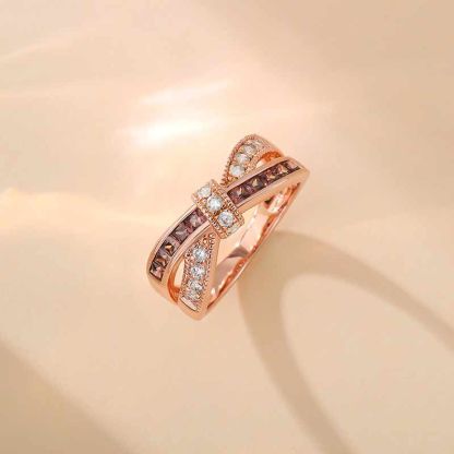 Bow Crossover Women's Wedding Band
