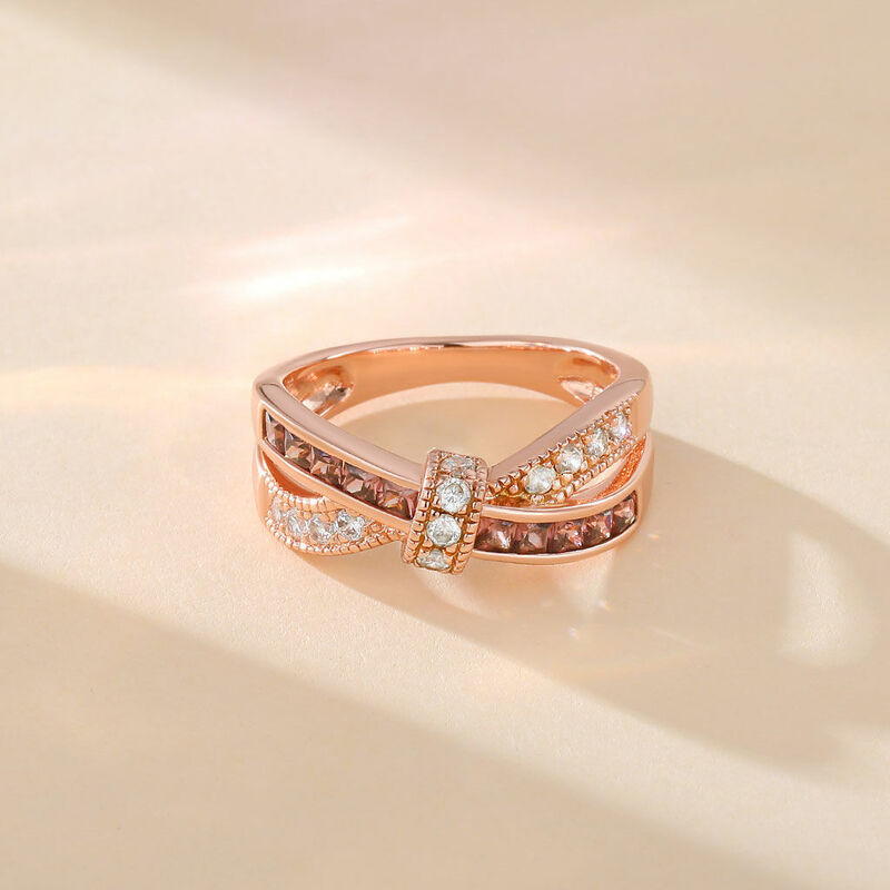 Bow Crossover Women's Wedding Band