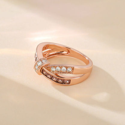 Bow Crossover Women's Wedding Band