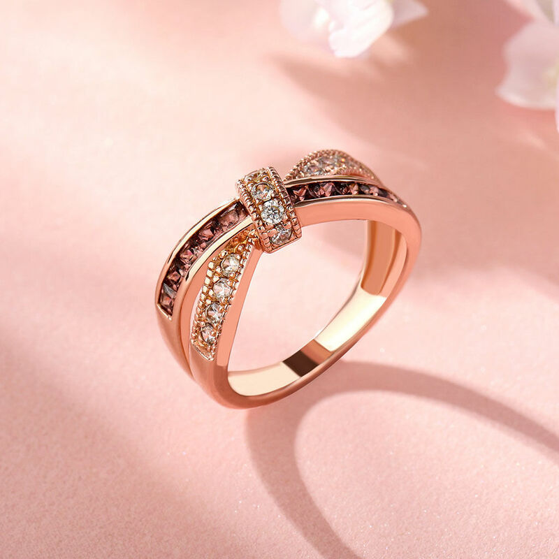 Bow Crossover Women's Wedding Band