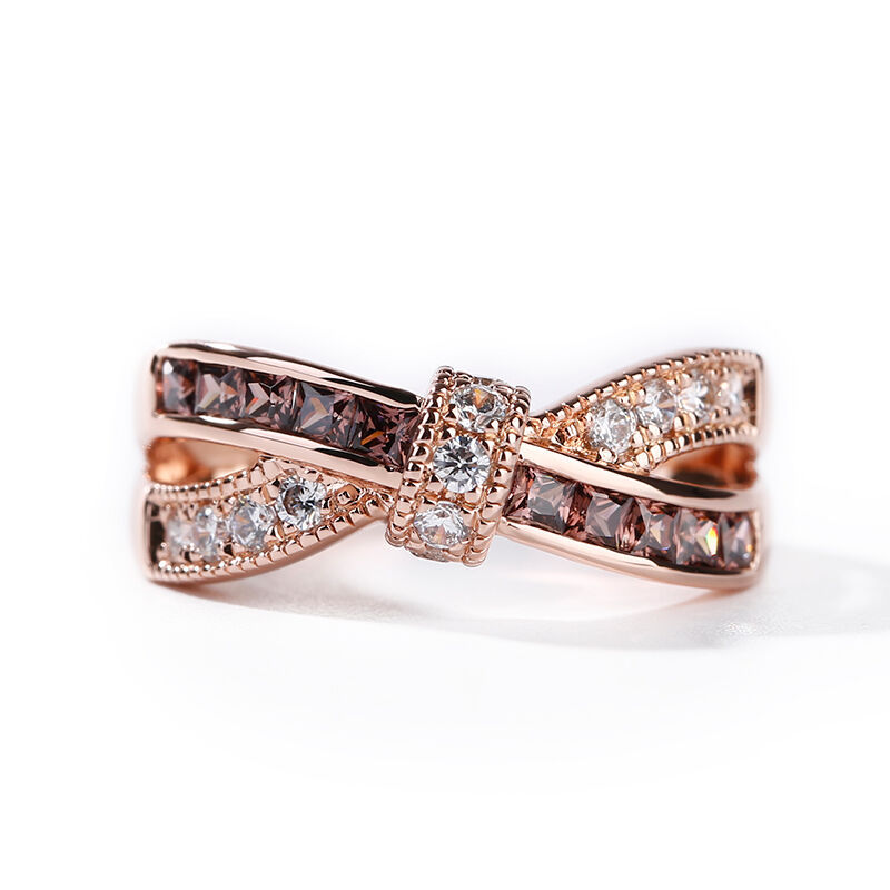 Bow Crossover Women's Wedding Band