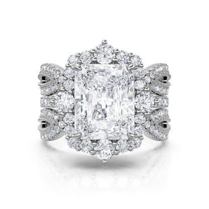 Interchangeable Halo Engagement Ring Set