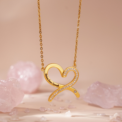Personalized Heart & Infinity Necklace