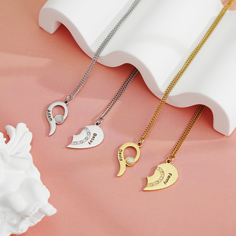 Valentine's Day Gift - Personalized Asymmetric Love Necklace
