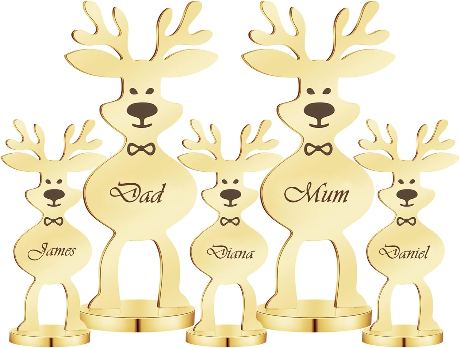 Personalized Reindeer Place Card Holder