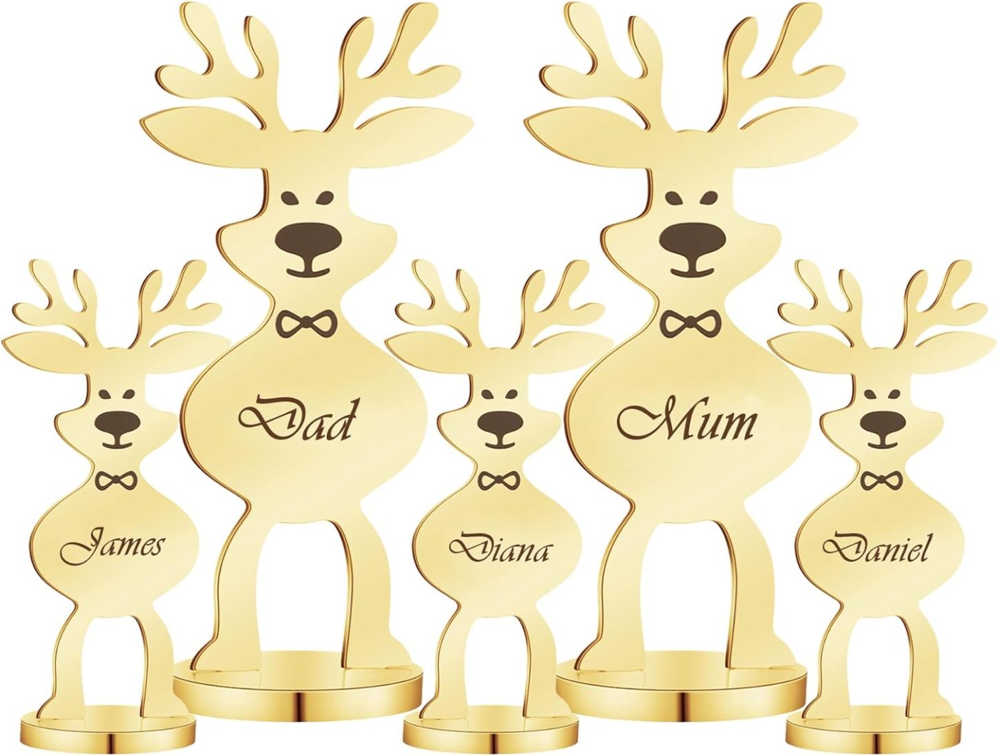 Personalized Reindeer Place Card Holder