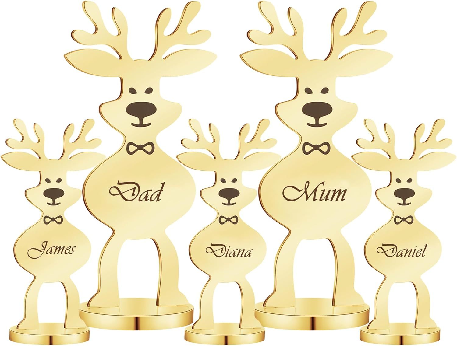 Personalized Reindeer Place Card Holder