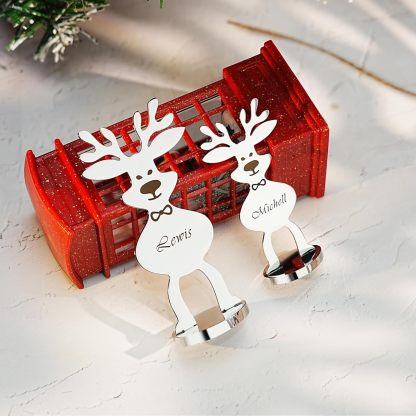 Personalized Reindeer Place Card Holder