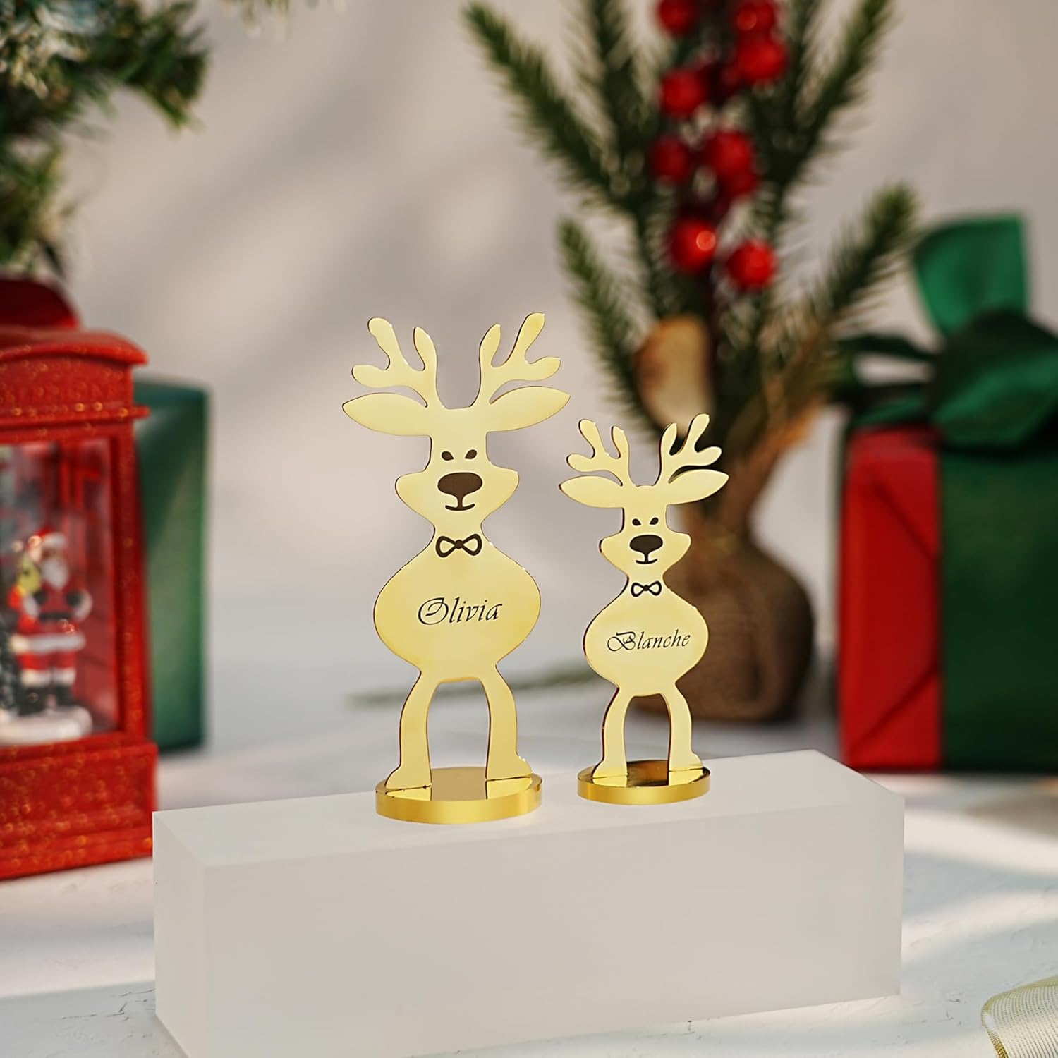 Personalized Reindeer Place Card Holder