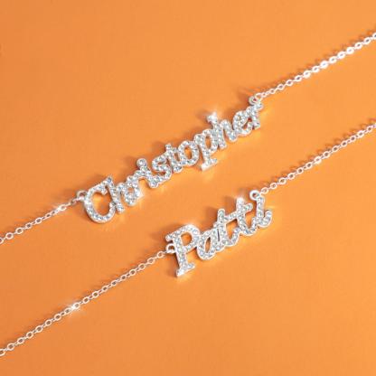 Personalized Shiny Diamond Name Necklace