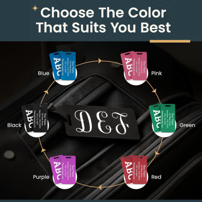 Custom Engraved Aluminum Luggage Tags