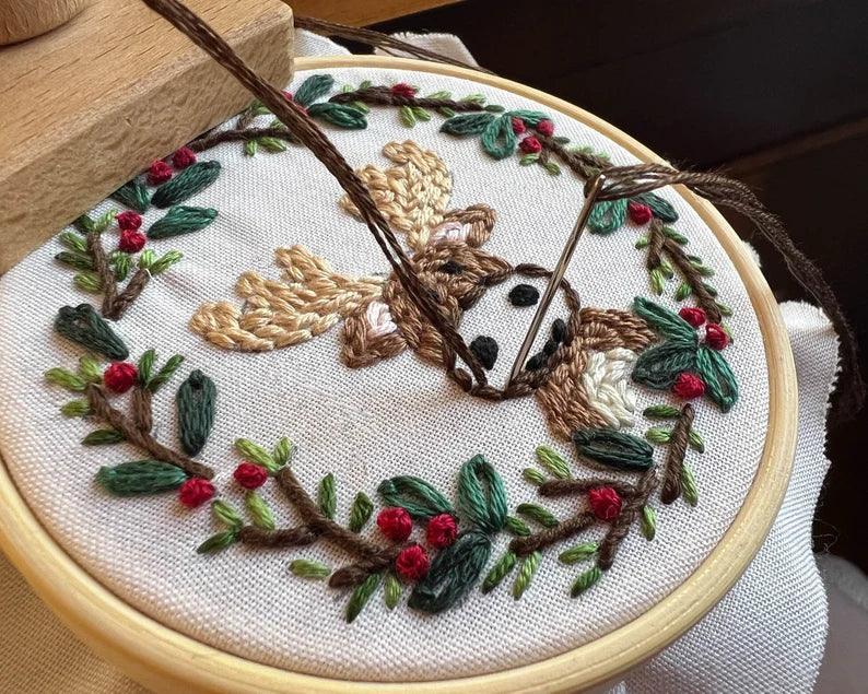 Woodland Animals Christmas Ornaments Embroidery Kit - 2025 New Products
