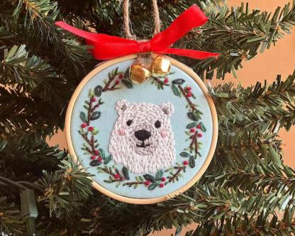 Woodland Animals Christmas Ornaments Embroidery Kit - 2025 New Products