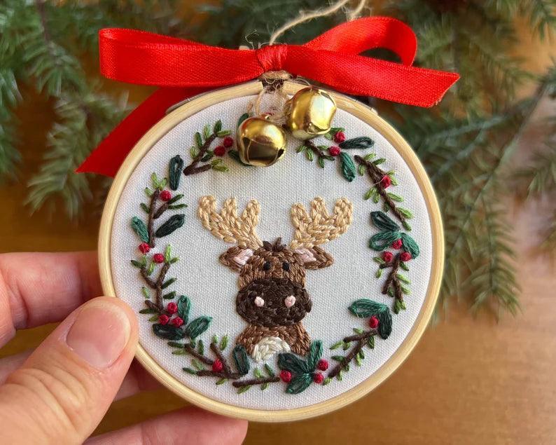 Woodland Animals Christmas Ornaments Embroidery Kit - 2025 New Products