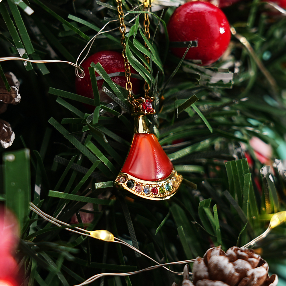 🥳"Christmas Hat" Birthstone Necklace