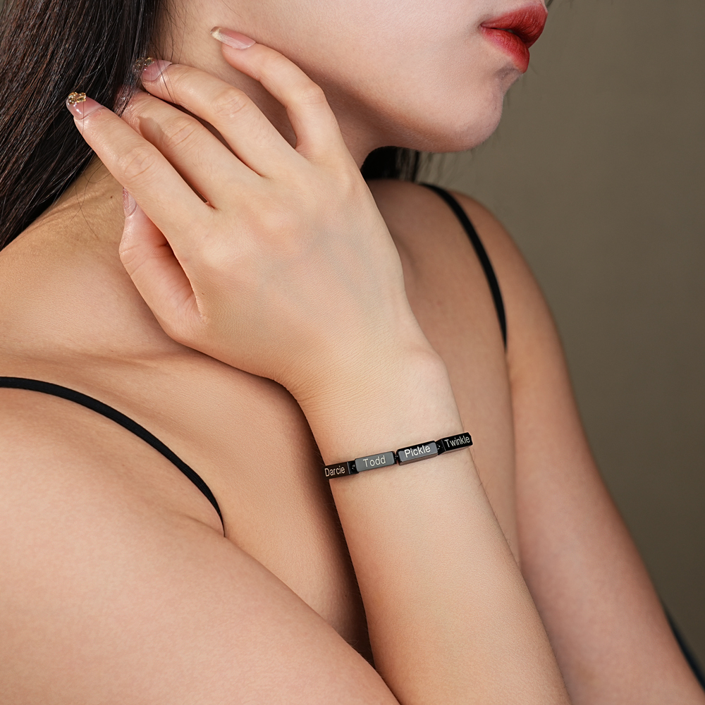 Personalized Name Bead Bracelet