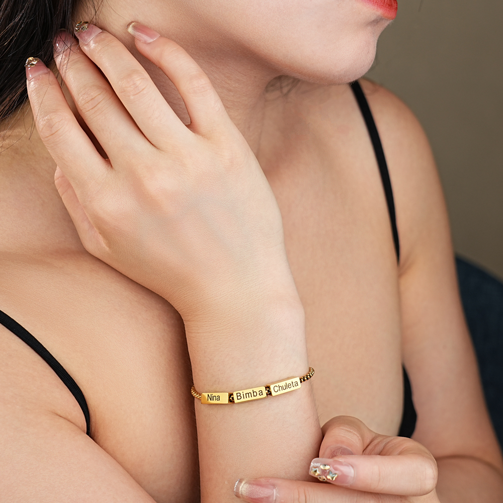 Personalized Name Bead Bracelet