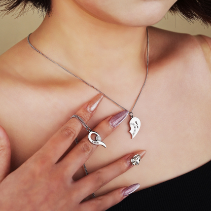 Valentine's Day Gift - Personalized Asymmetric Love Necklace