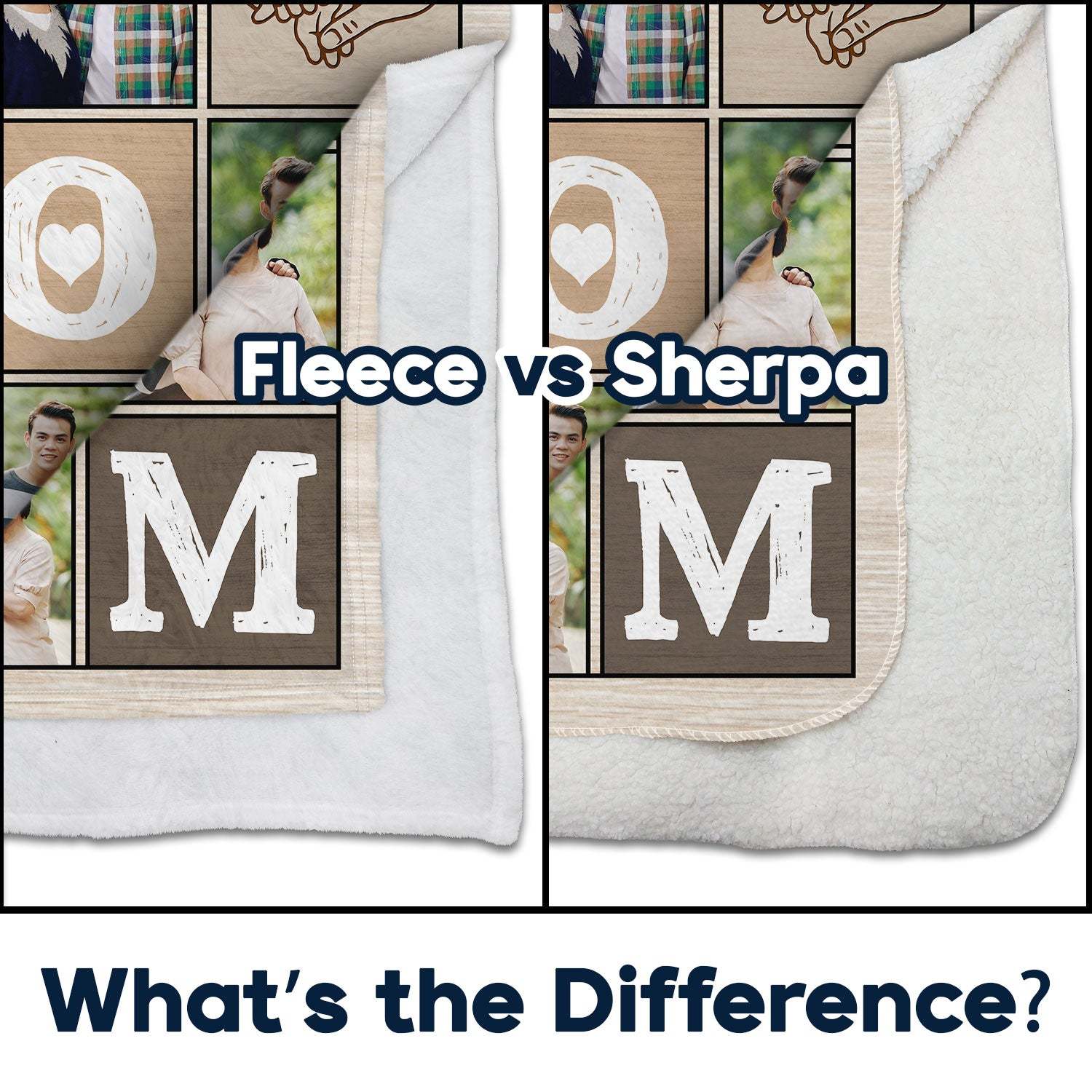 Mother's Day Gift🎁Custom Photo Mom You Are The Piece That Holds Us Together - Personalized Custom Fleece Blanket