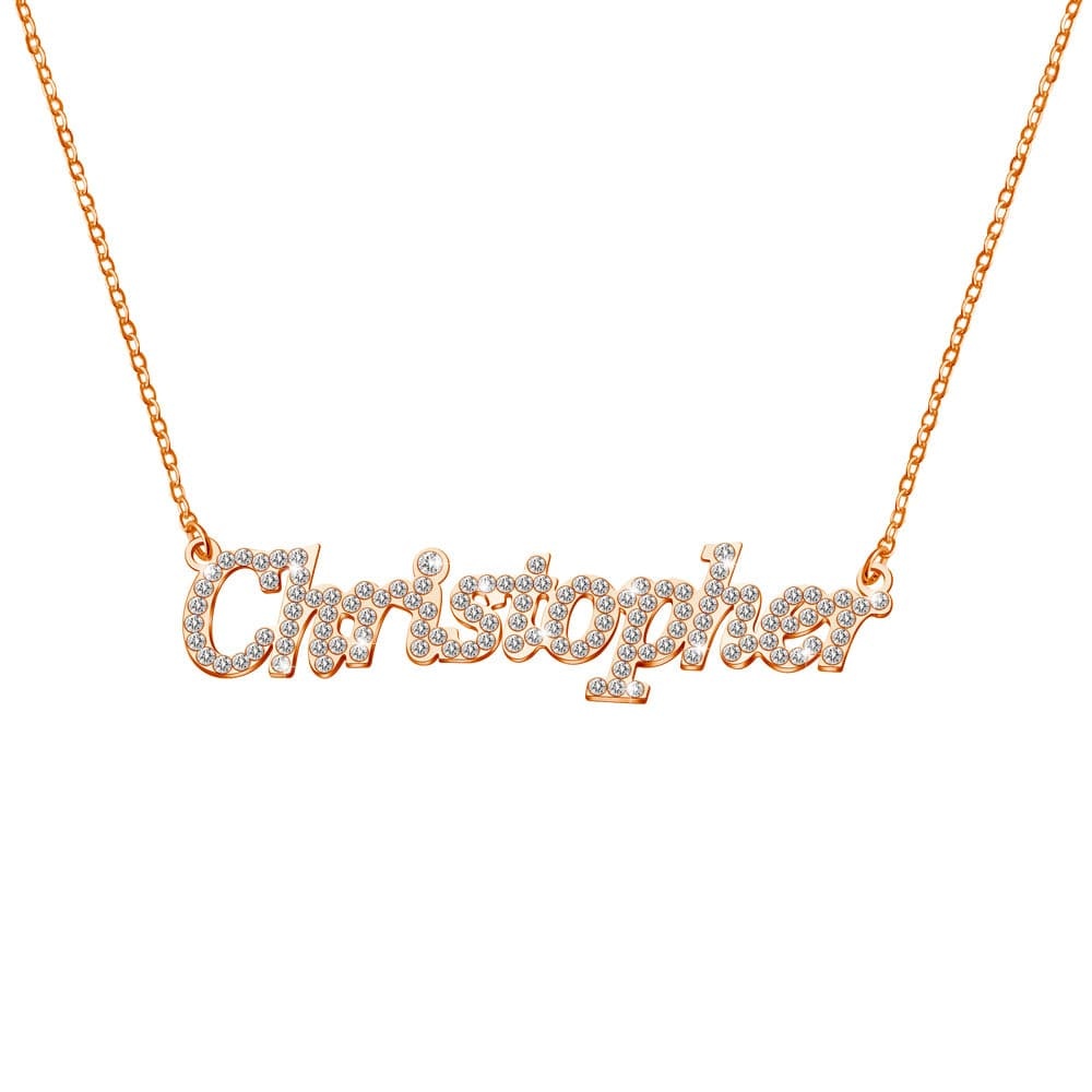 Personalized Shiny Diamond Name Necklace