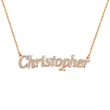 Personalized Shiny Diamond Name Necklace
