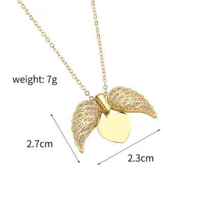 Custom My Angel Necklace with Engraving
