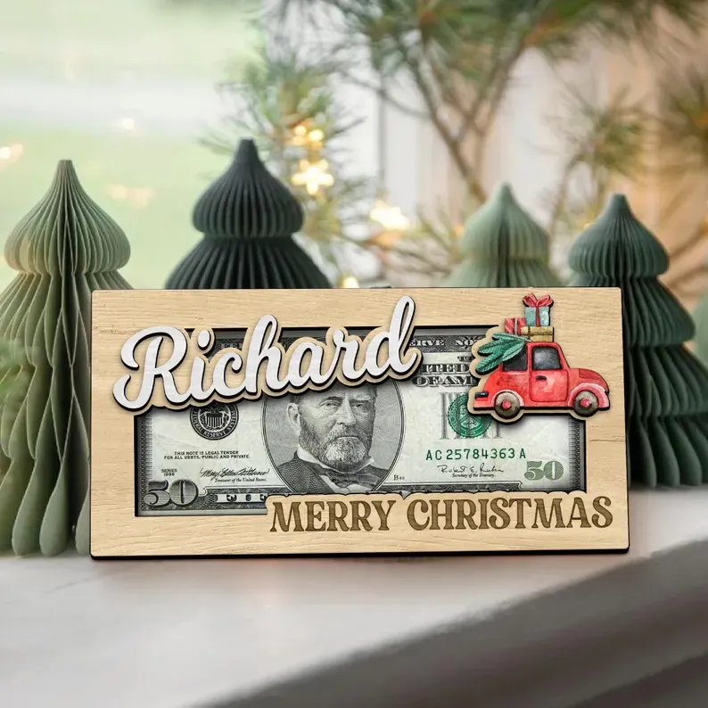 Personalized Name Money Holder For Kids Customized Cash Holder Christmas Gifts