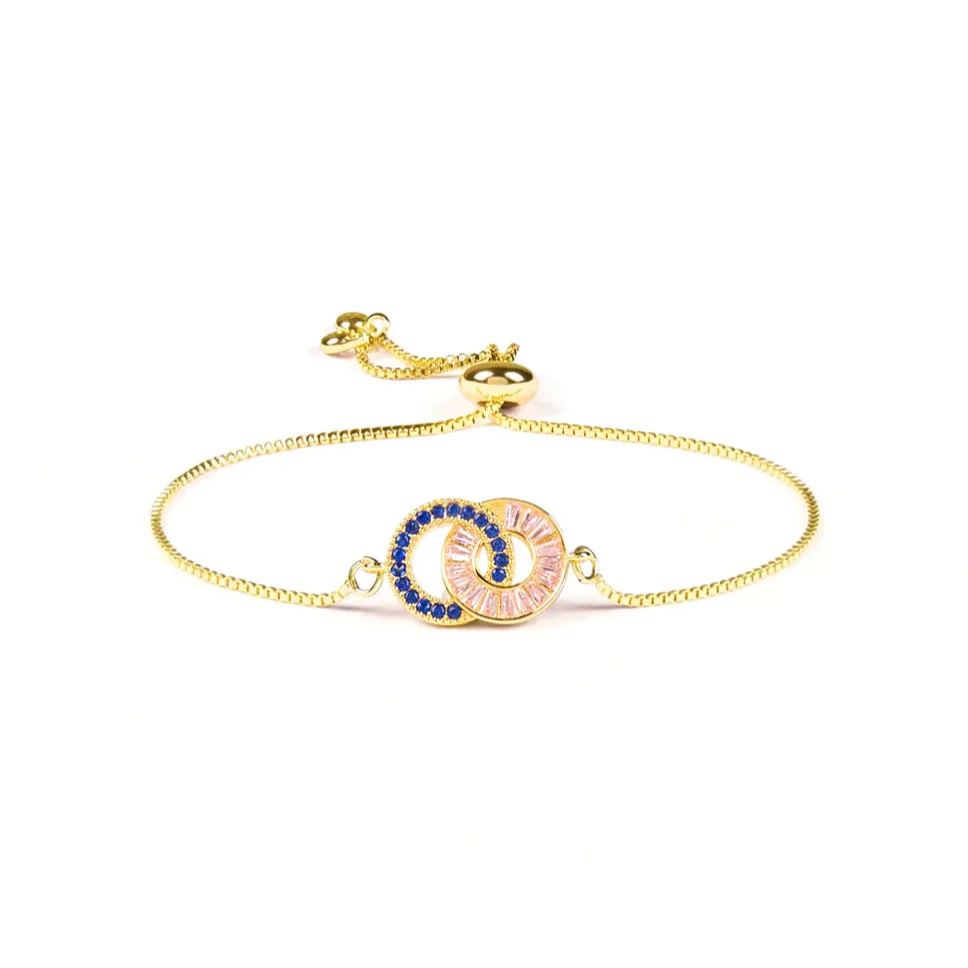  Valentine's Day Gifts💕 New Arrival Birthstone Bond Us Together Linking Circles Bracelet