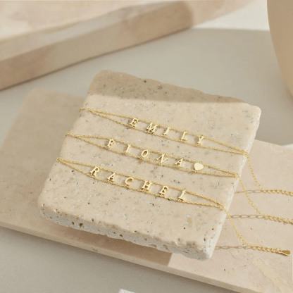 Custom Double Chain Name Bracelet