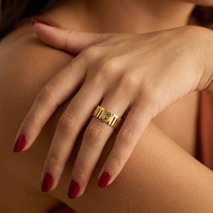 Mother's Day Gifts🌸 Personalized Birth Flower MOM Ring