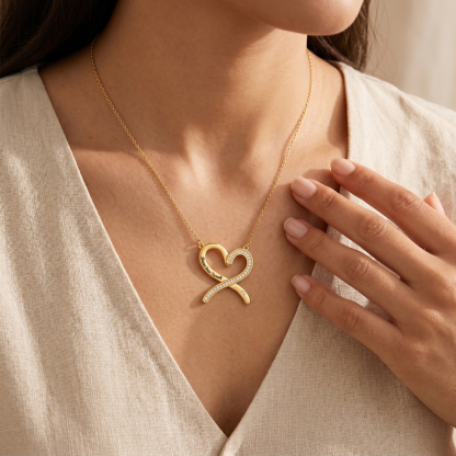 Personalized Heart & Infinity Necklace