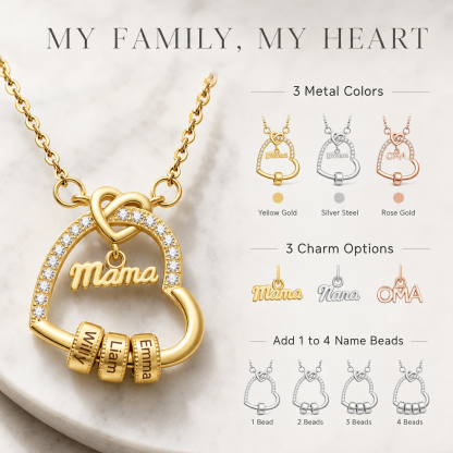 Personalized Family Name Necklace for Mom