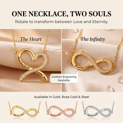 Personalized Heart & Infinity Necklace