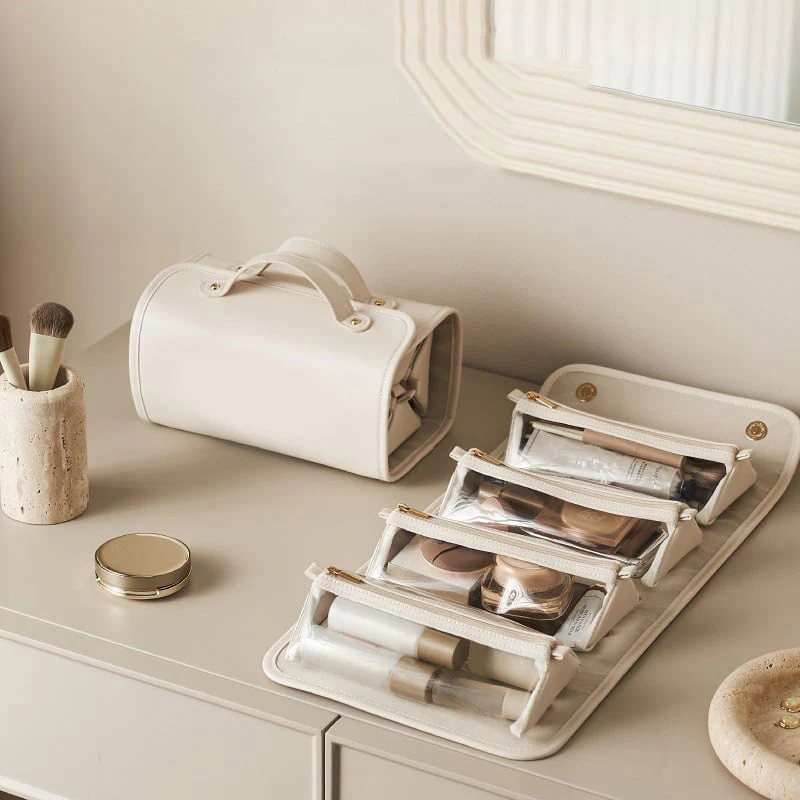 TO DAY 49% OFF Leather Waterproof Cosmetic Bag