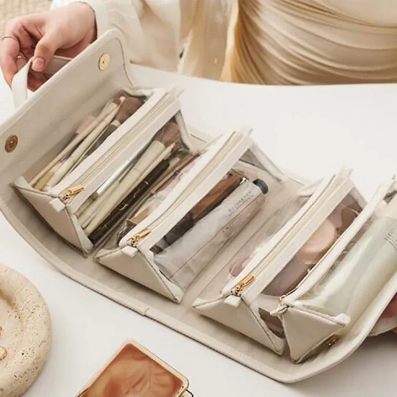 TO DAY 49% OFF Leather Waterproof Cosmetic Bag