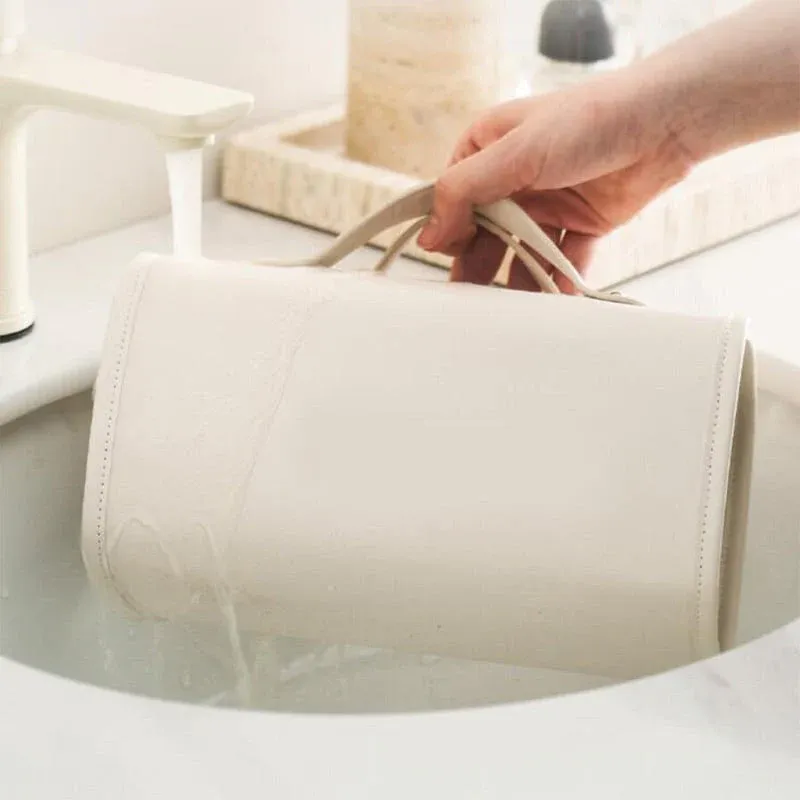 TO DAY 49% OFF Leather Waterproof Cosmetic Bag
