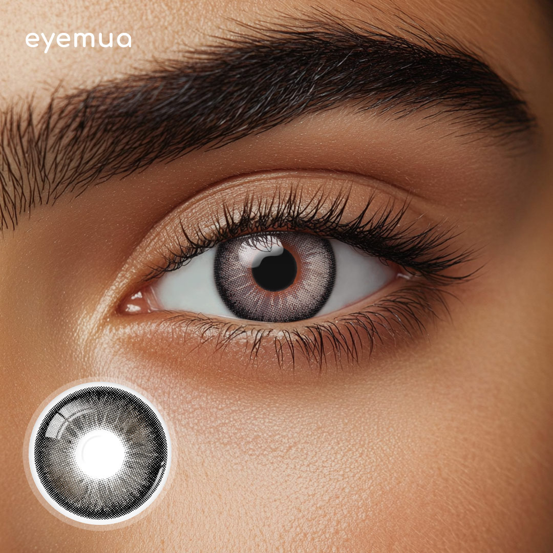 Eyemua Creamy Glow Grey Men Colored Contact Lenses