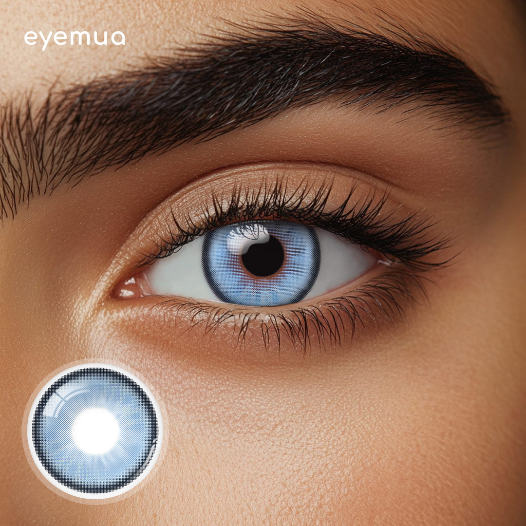 Eyemua Dreamscape Blue Men Colored Contact Lenses