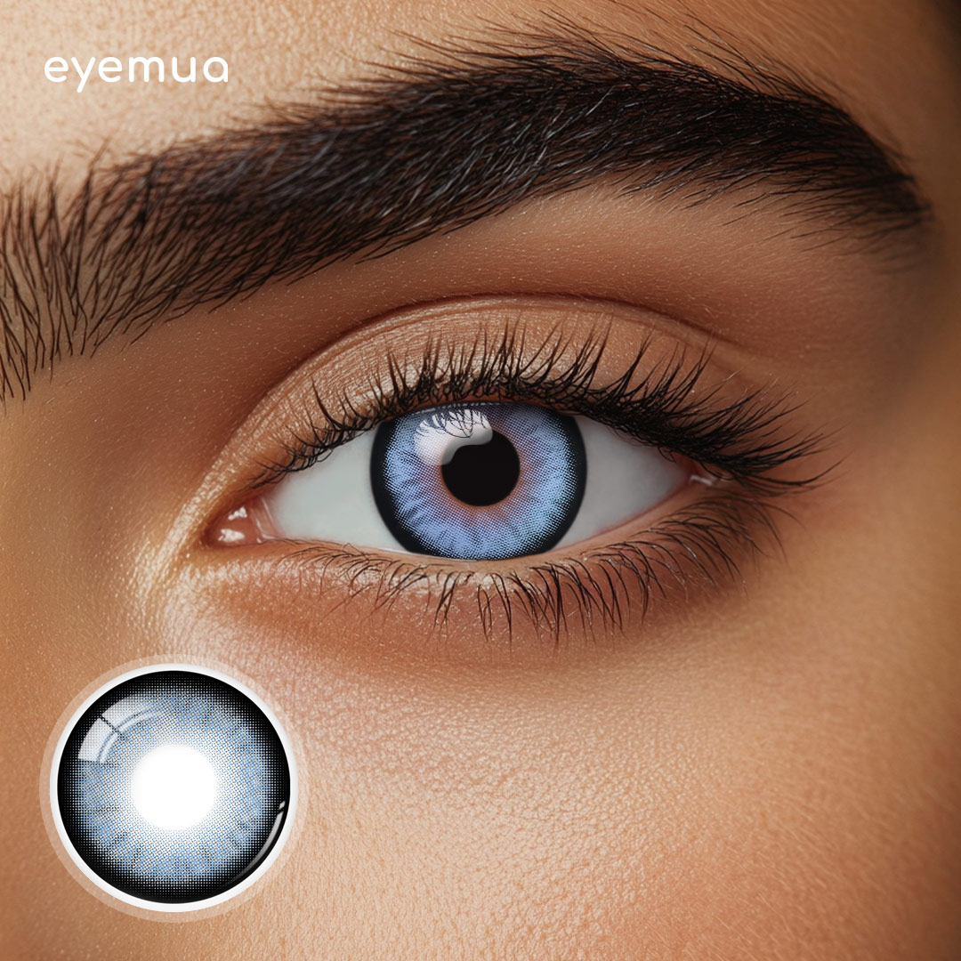 Eyemua Lazarus Blue Men Colored Contact Lenses