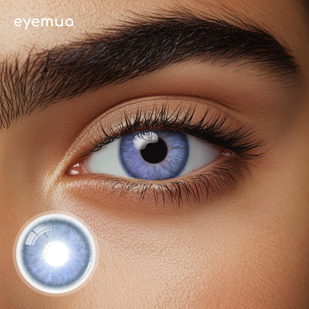 Eyemua Impression Bloom Blue Men Colored Contact Lenses