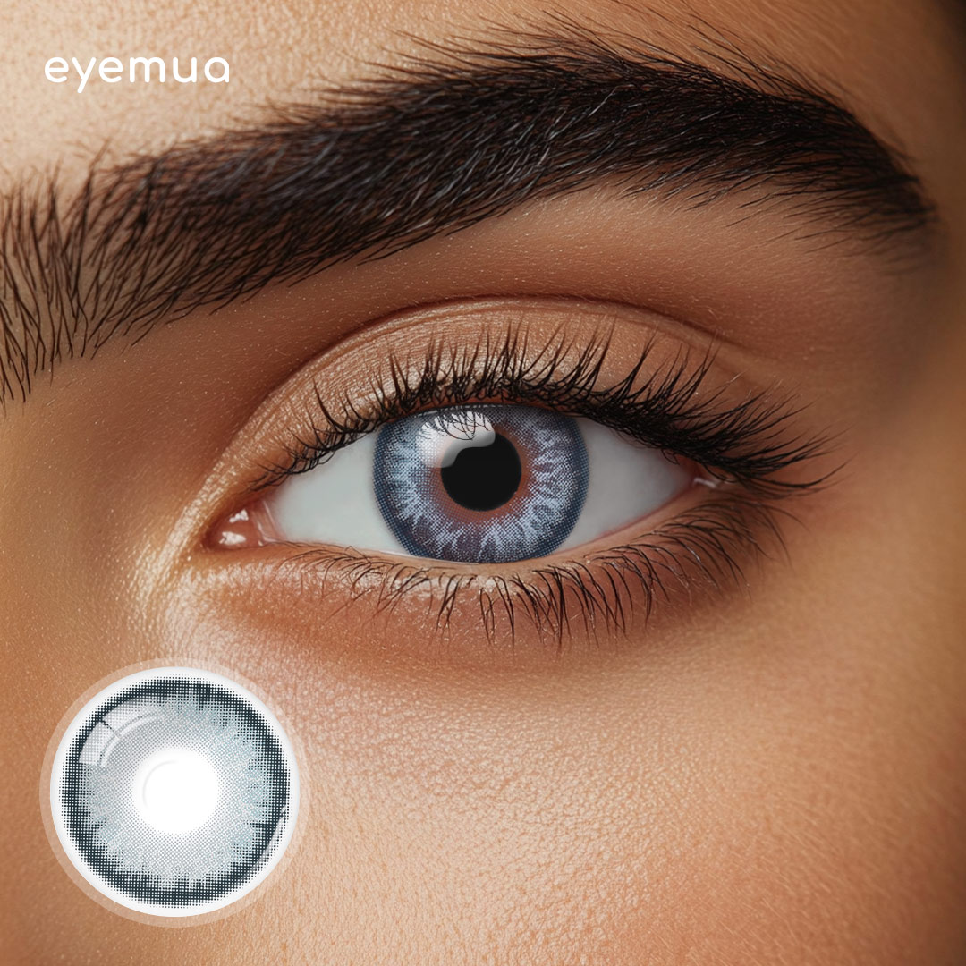 Eyemua Anime Galaxy Blue Men Colored Contact Lenses